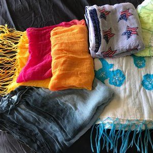 Lot of Five Fashion Scarves (Good to Very Good Condition)